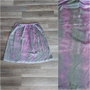 Vintage Half Slip Medium Purple Grey Tie Dye